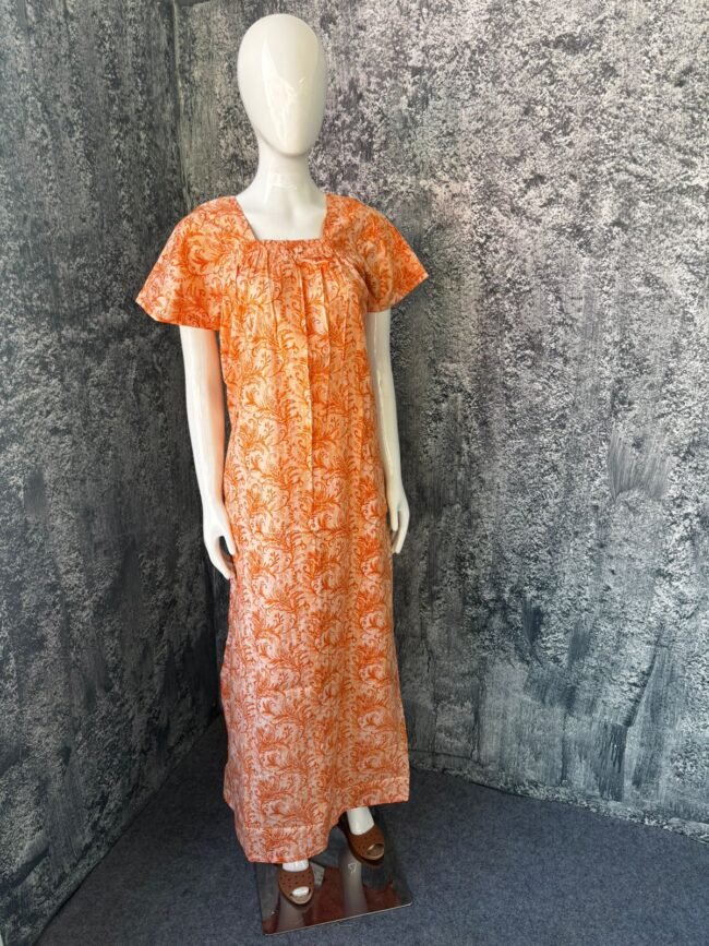 Orange with sandal designer print